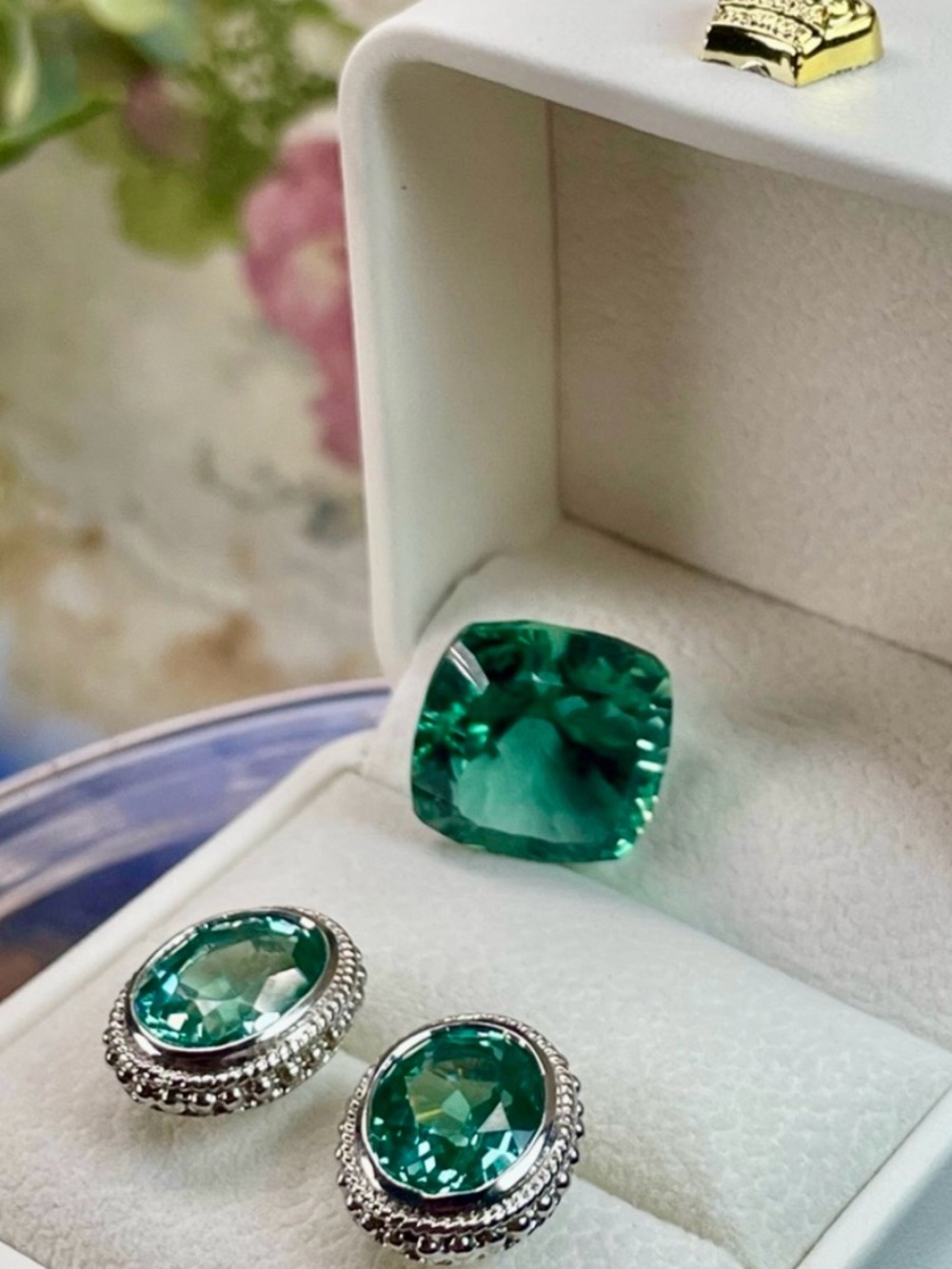 Clearance ‼️10ct Tourmaline Silver 925 Earrings Teal